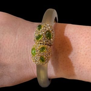 Alexis Bittar gray and green bracelet